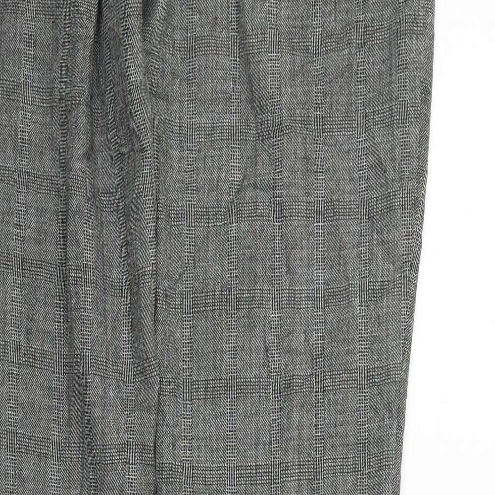 Atmosphere Womens Grey Check  Sweatpants Trousers Size 8 L28 in