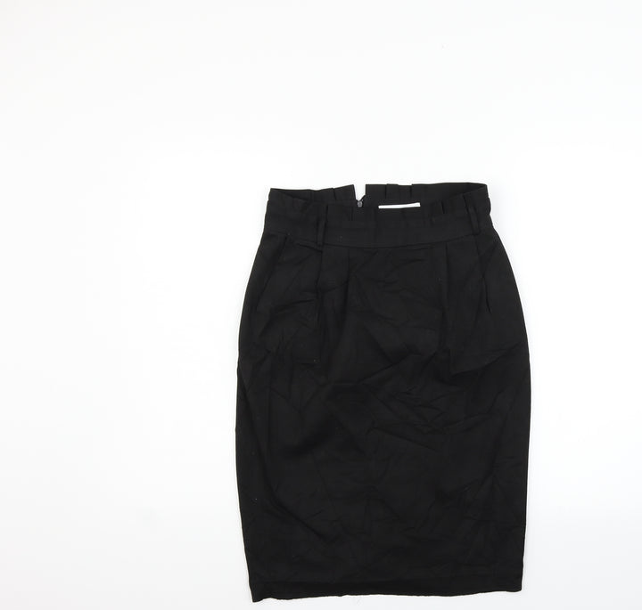 Reversed Womens Black   A-Line Skirt Size 8