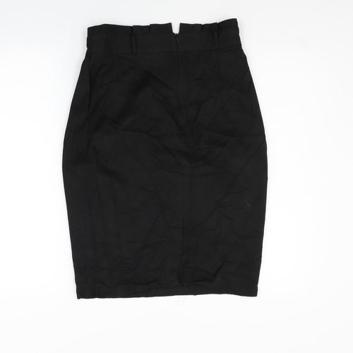 Reversed Womens Black   A-Line Skirt Size 8
