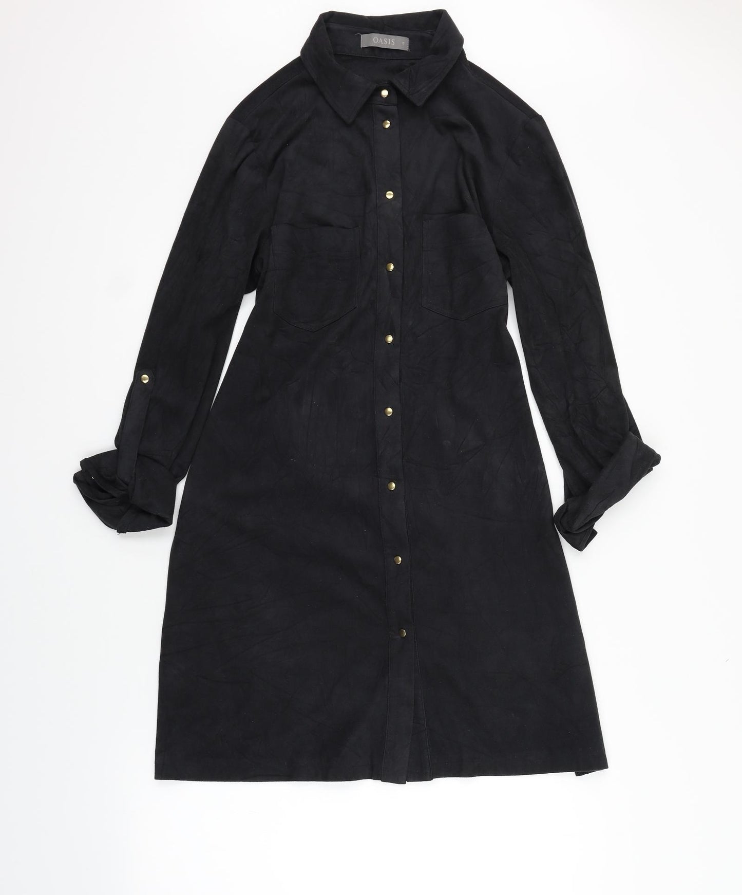Oasis Womens Black   Shirt Dress  Size 12  - belted