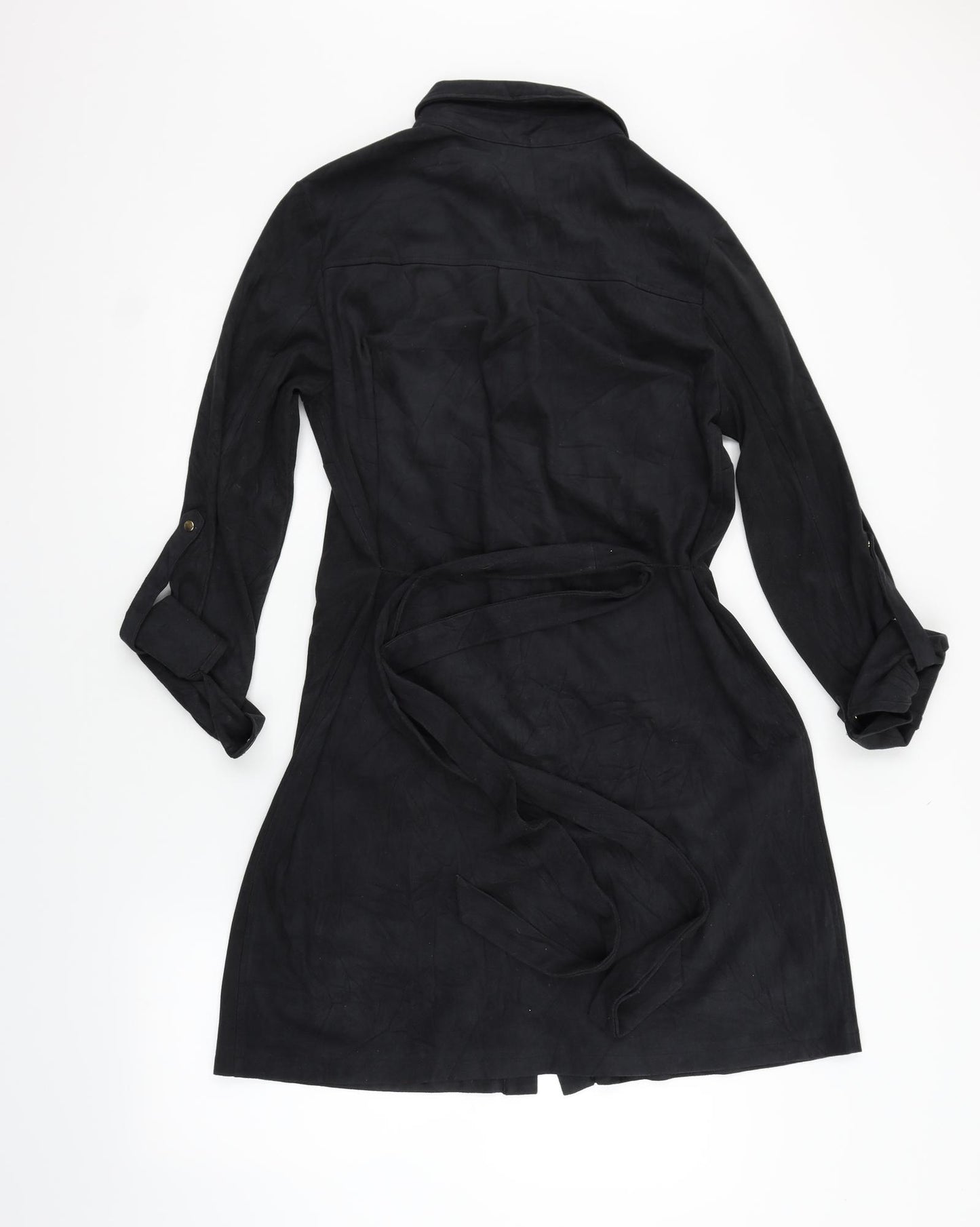 Oasis Womens Black   Shirt Dress  Size 12  - belted