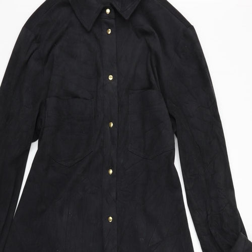 Oasis Womens Black   Shirt Dress  Size 12  - belted