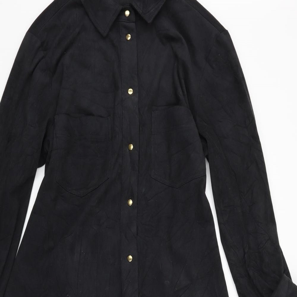 Oasis Womens Black   Shirt Dress  Size 12  - belted