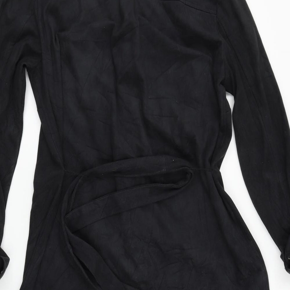 Oasis Womens Black   Shirt Dress  Size 12  - belted