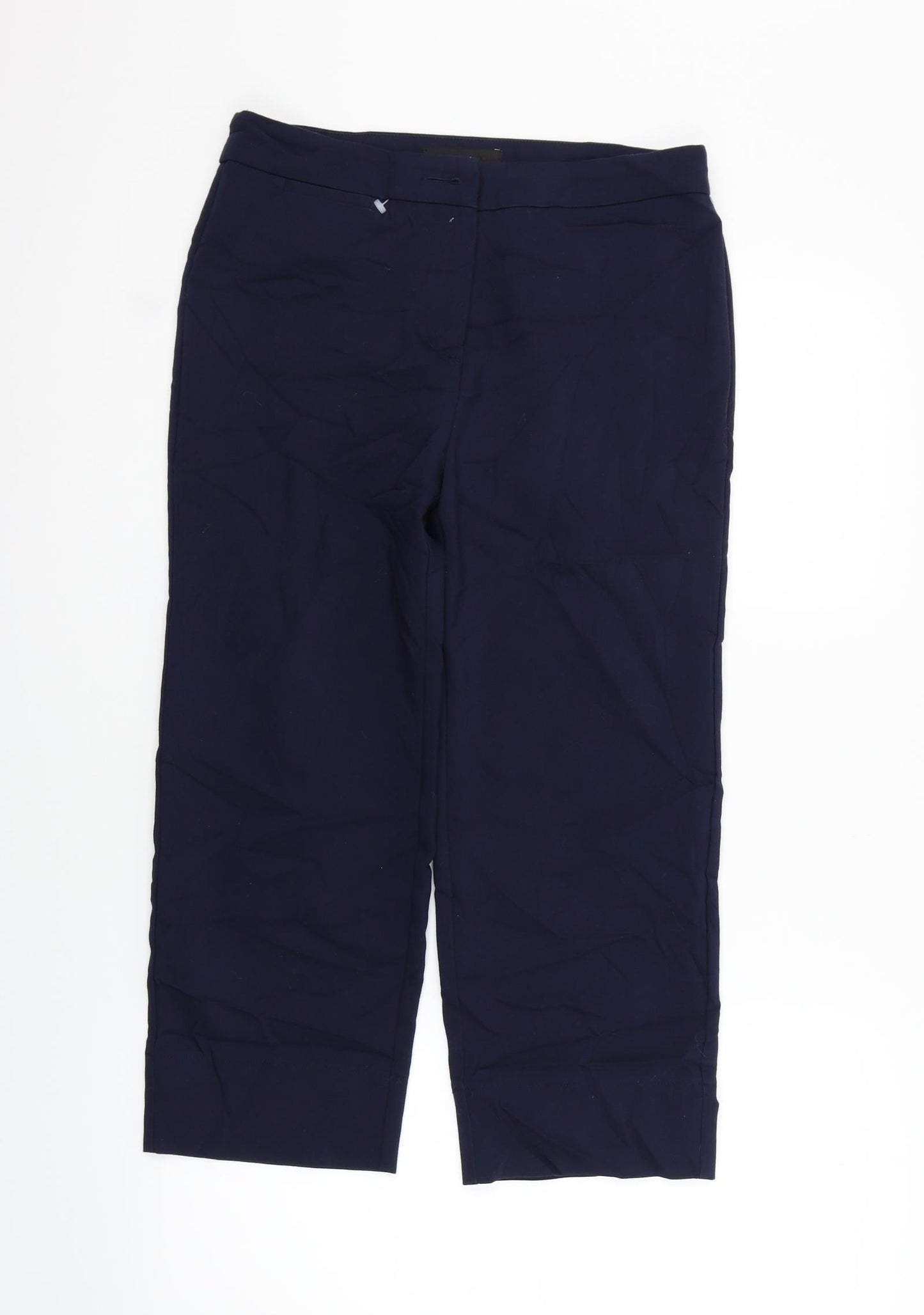 NEXT Womens Blue   Cropped Trousers Size 8 L23 in