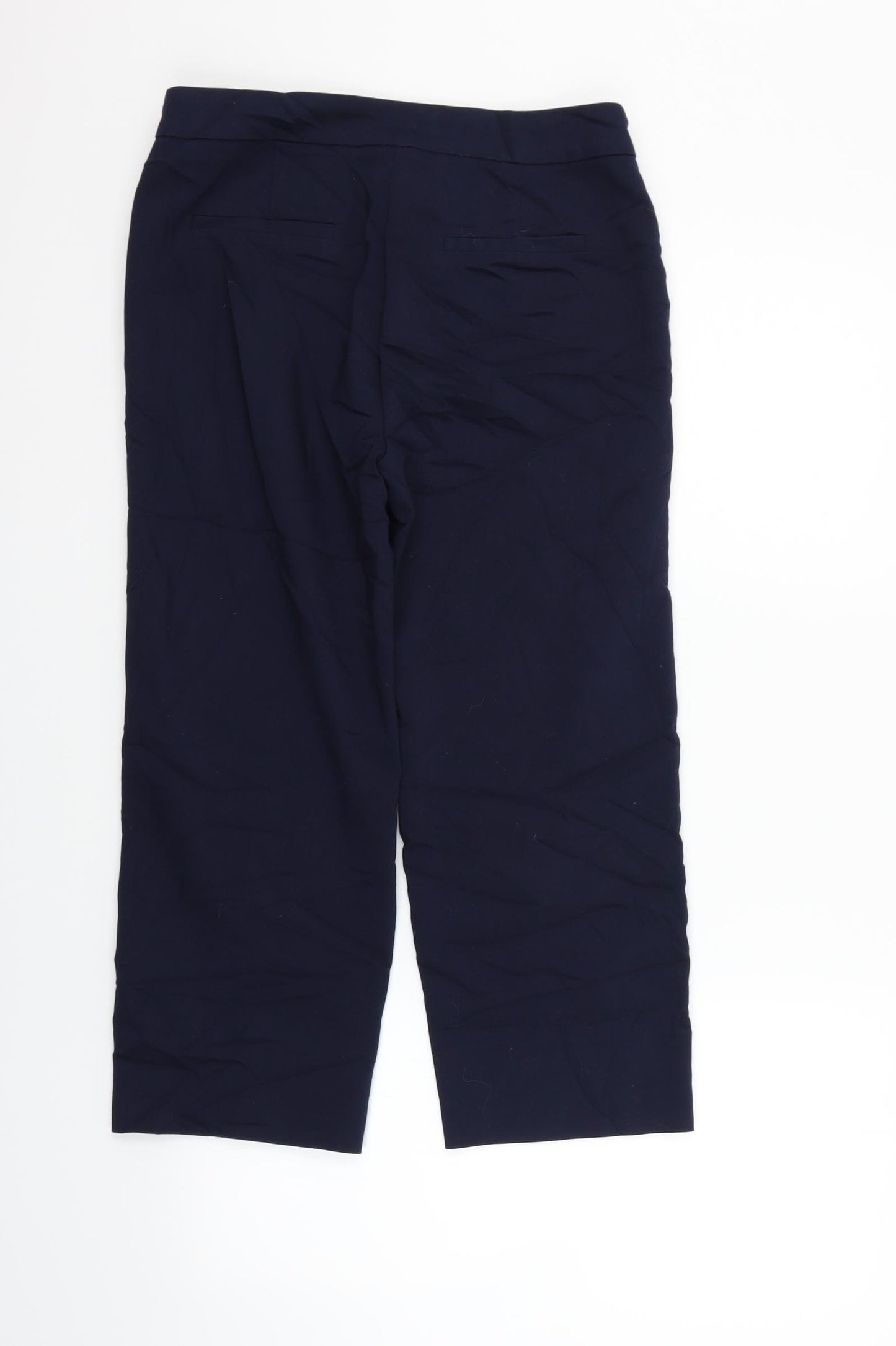 NEXT Womens Blue   Cropped Trousers Size 8 L23 in