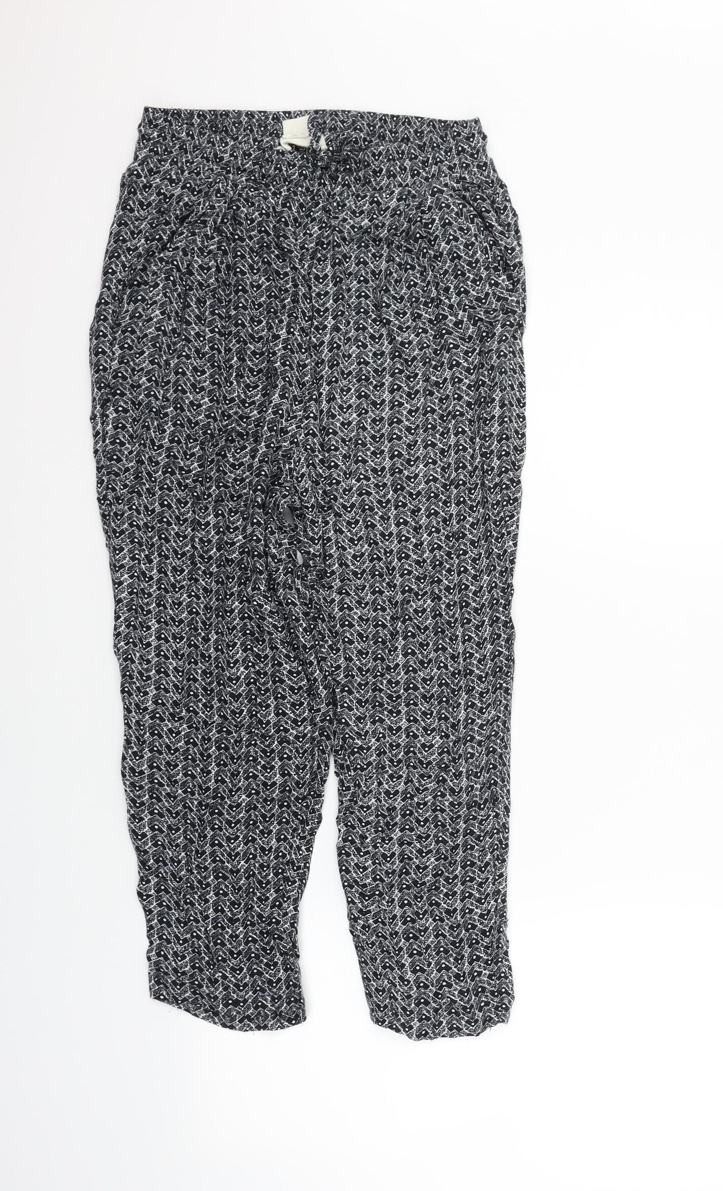 style at style Womens Black Geometric  Trousers  Size S L24 in