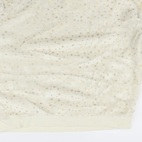TU Womens Beige Geometric  Pullover Jumper Size 14