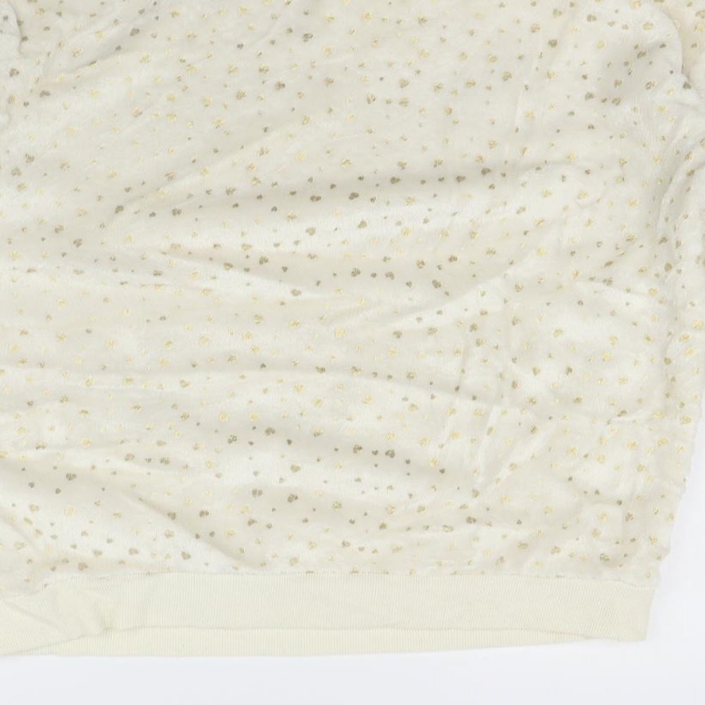 TU Womens Beige Geometric  Pullover Jumper Size 14