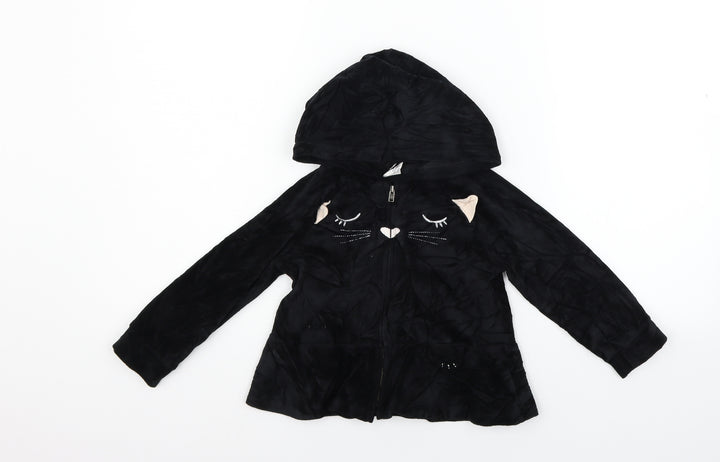 Gap Girls Black Full Zip Jumper Size 3 Years - CAT