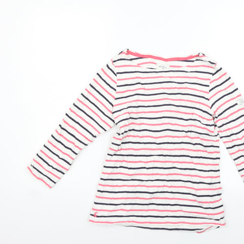 Maine Womens Pink Striped  Pullover Jumper Size 8