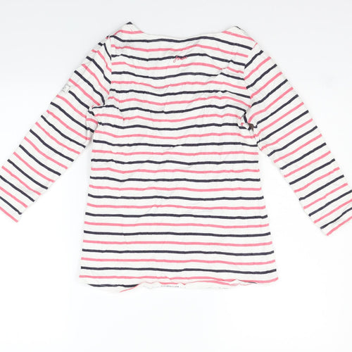 Maine Womens Pink Striped  Pullover Jumper Size 8