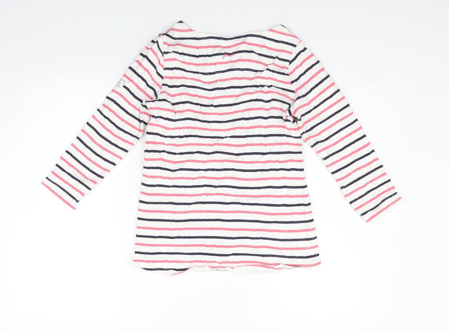 Maine Womens Pink Striped  Pullover Jumper Size 8