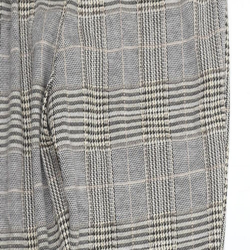 F&F Womens Grey Check  Trousers  Size 14 L26 in