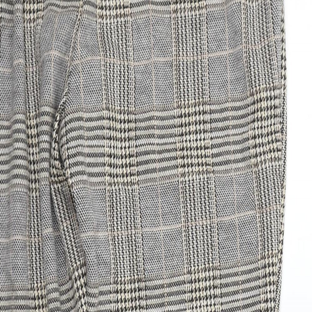 F&F Womens Grey Check  Trousers  Size 14 L26 in