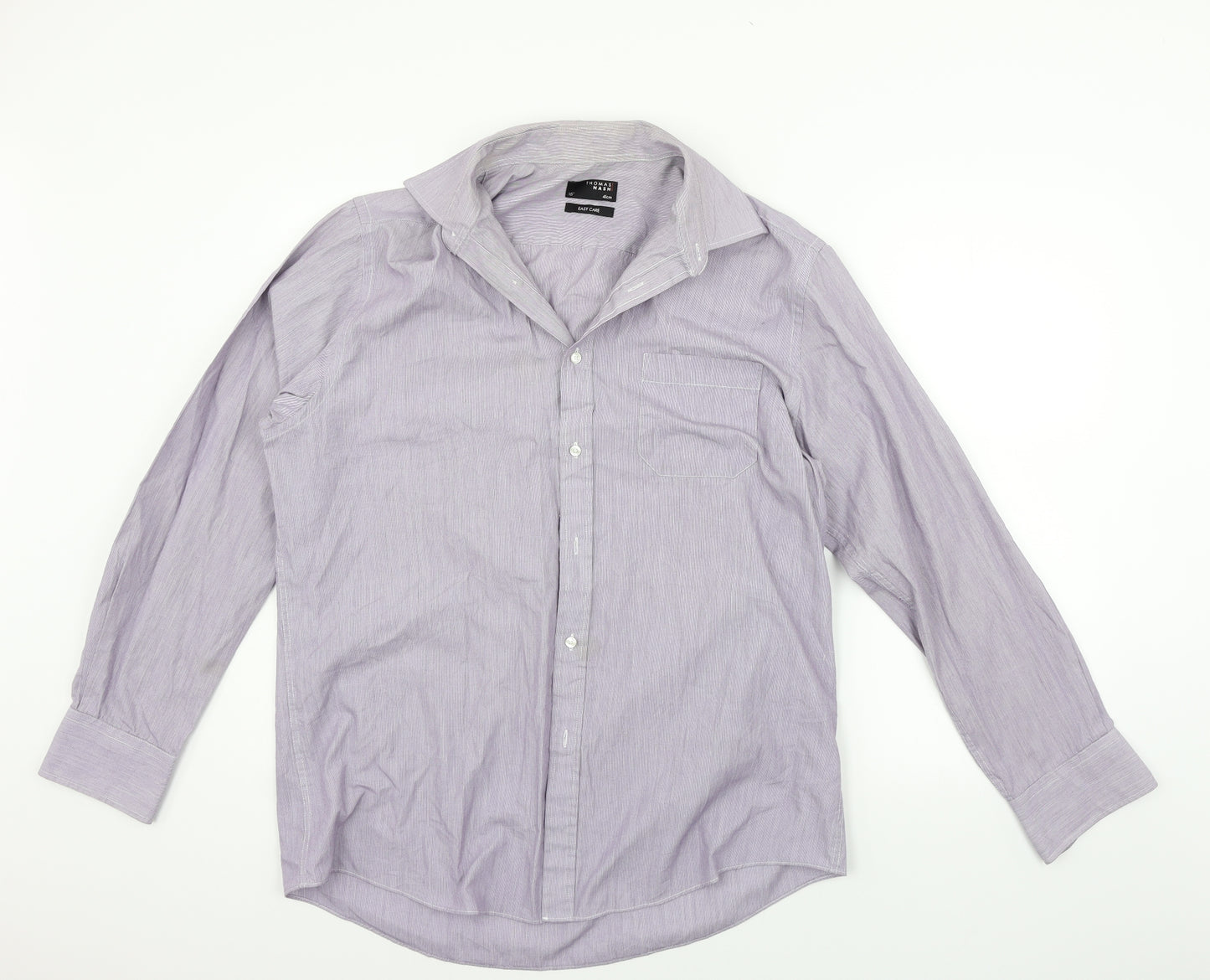 Thomas Nash Mens Grey    Button-Up Size 16