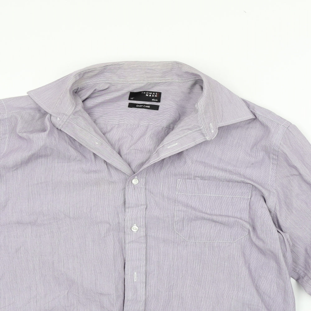 Thomas Nash Mens Grey    Button-Up Size 16