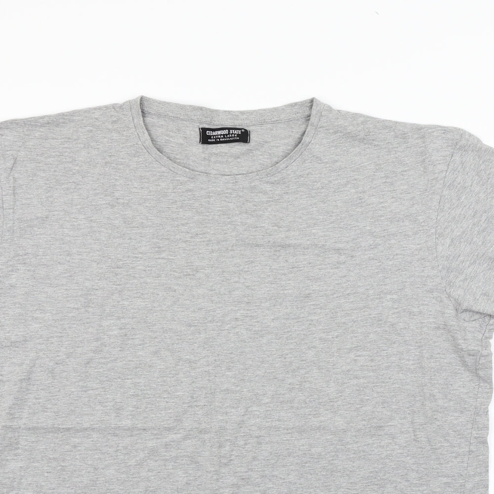 Cedar Wood State Mens Grey    T-Shirt Size XL