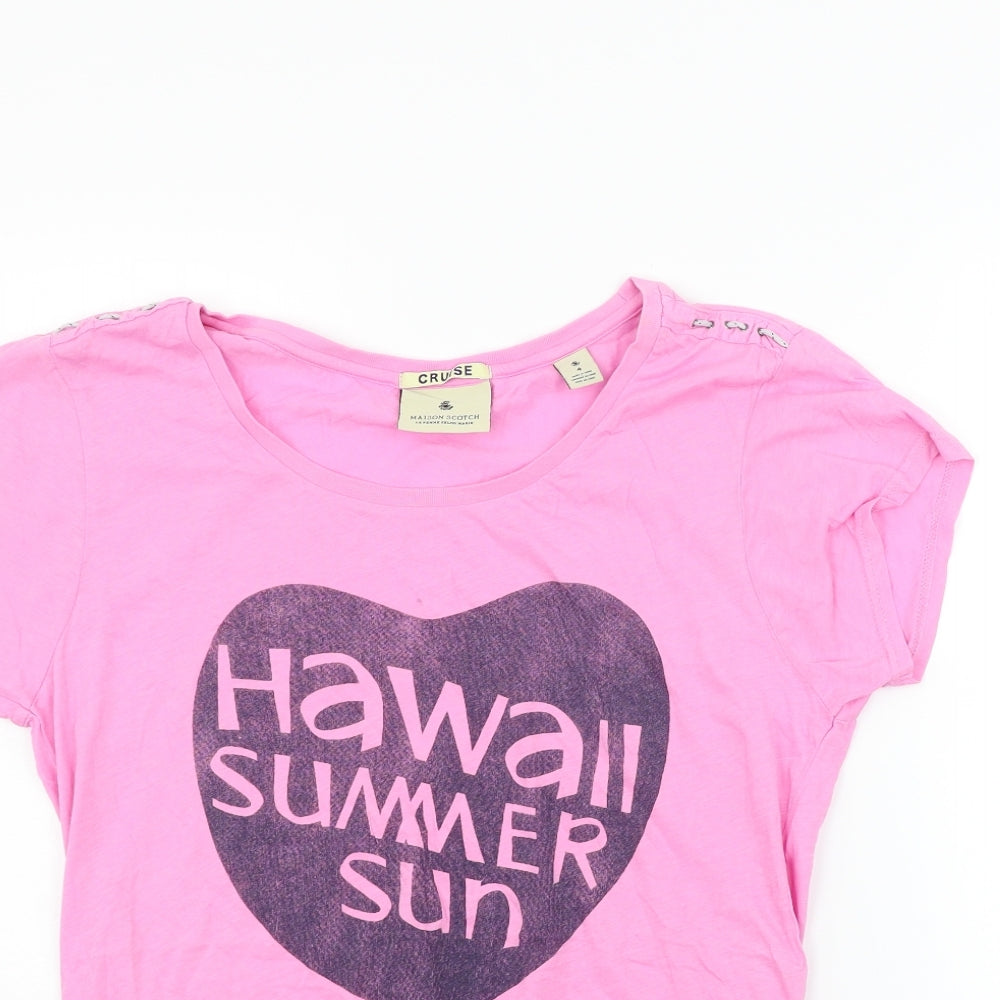 masion scotch Womens Pink   Basic T-Shirt Size L