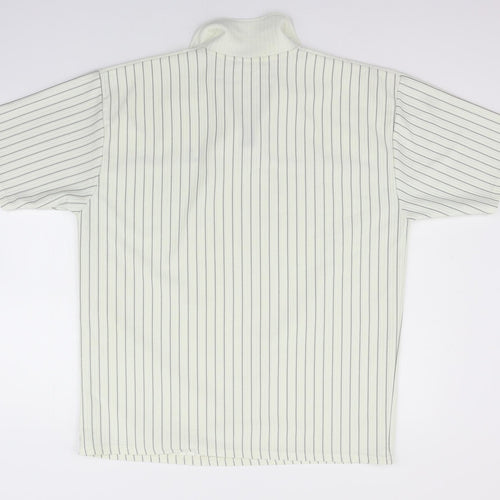 Ginaarti Mens White Striped   Polo Size XL