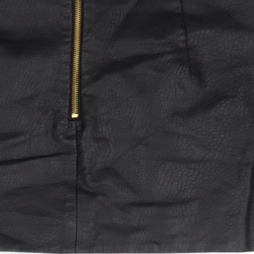 Topshop Womens Black   A-Line Skirt