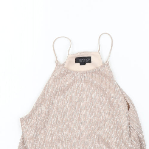 Topshop Womens Beige   Basic Tank Size 6