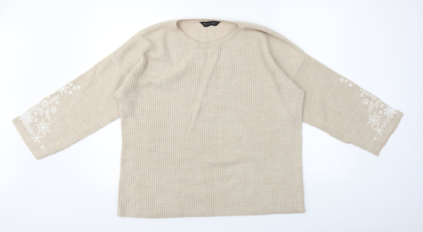 Dorothy Perkins  Womens Beige   Pullover Jumper Size 12