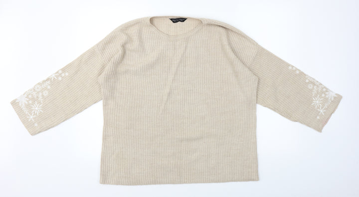 Dorothy Perkins  Womens Beige   Pullover Jumper Size 12