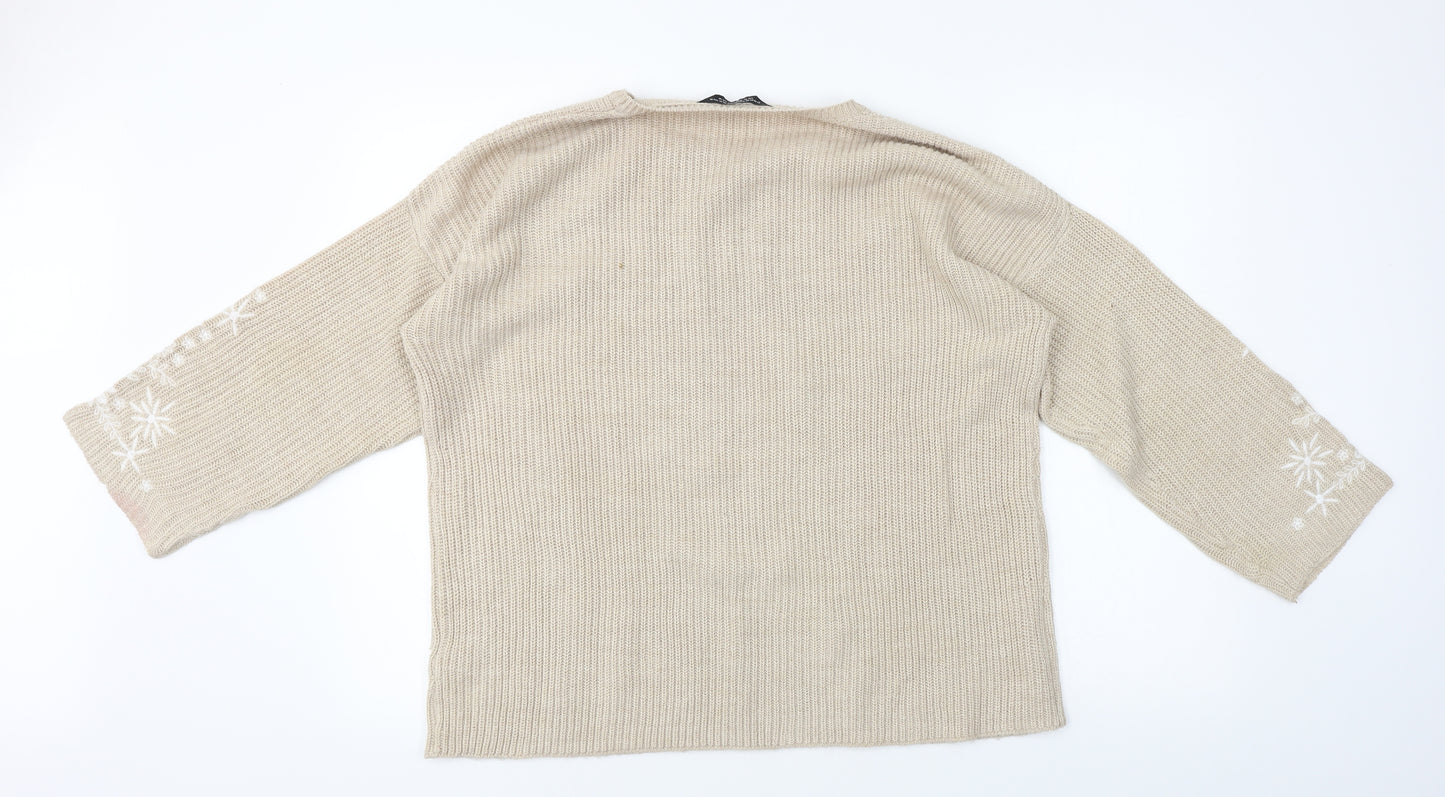 Dorothy Perkins  Womens Beige   Pullover Jumper Size 12