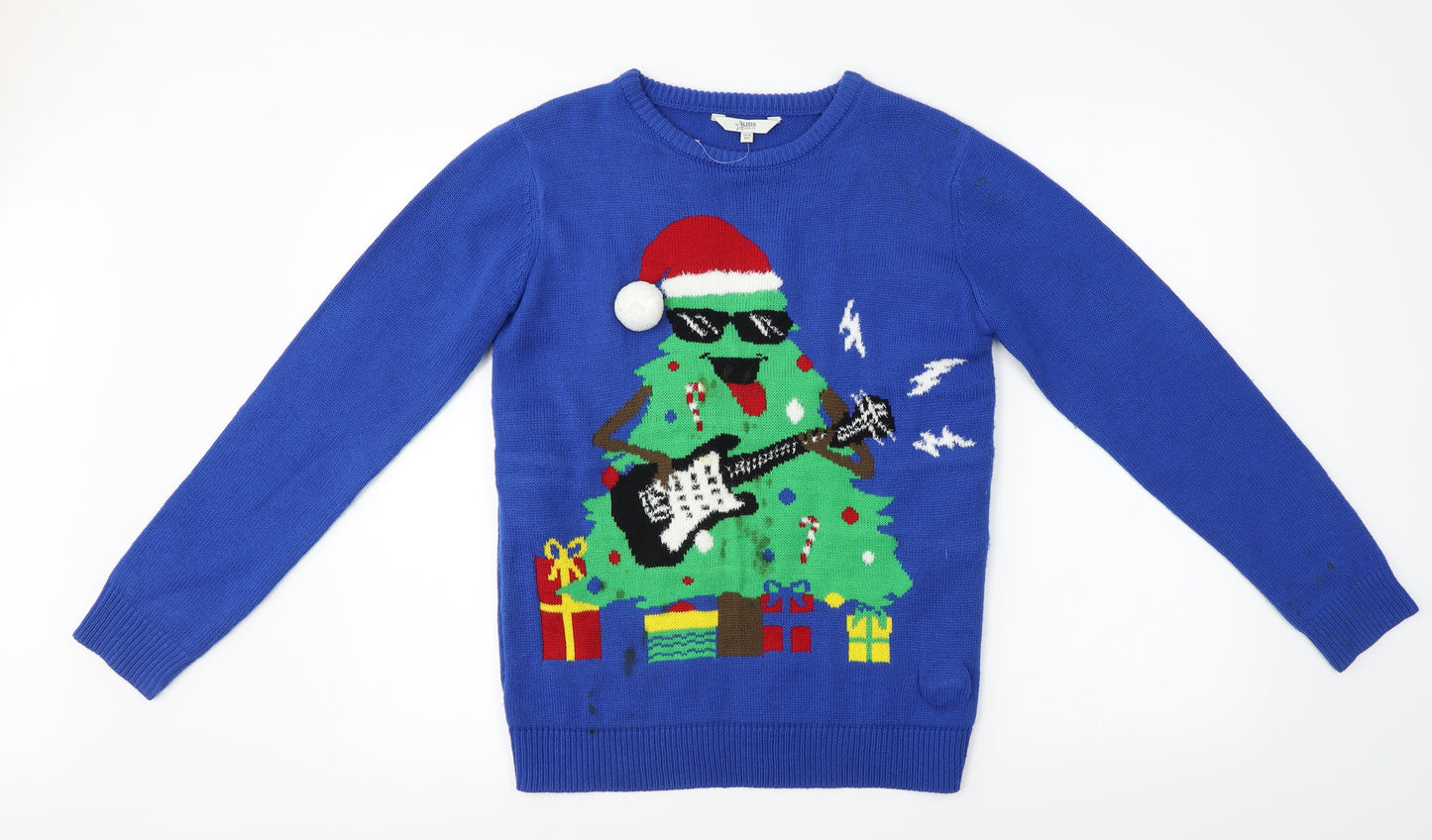 Peacocks  Boys Blue   Pullover Jumper Size 13-14 Years  - Christmas Jumper