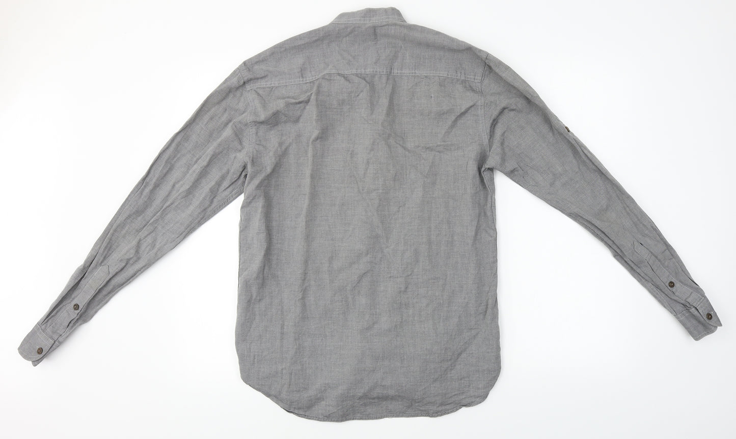 JACK & JONES  Mens Grey    Button-Up Size M