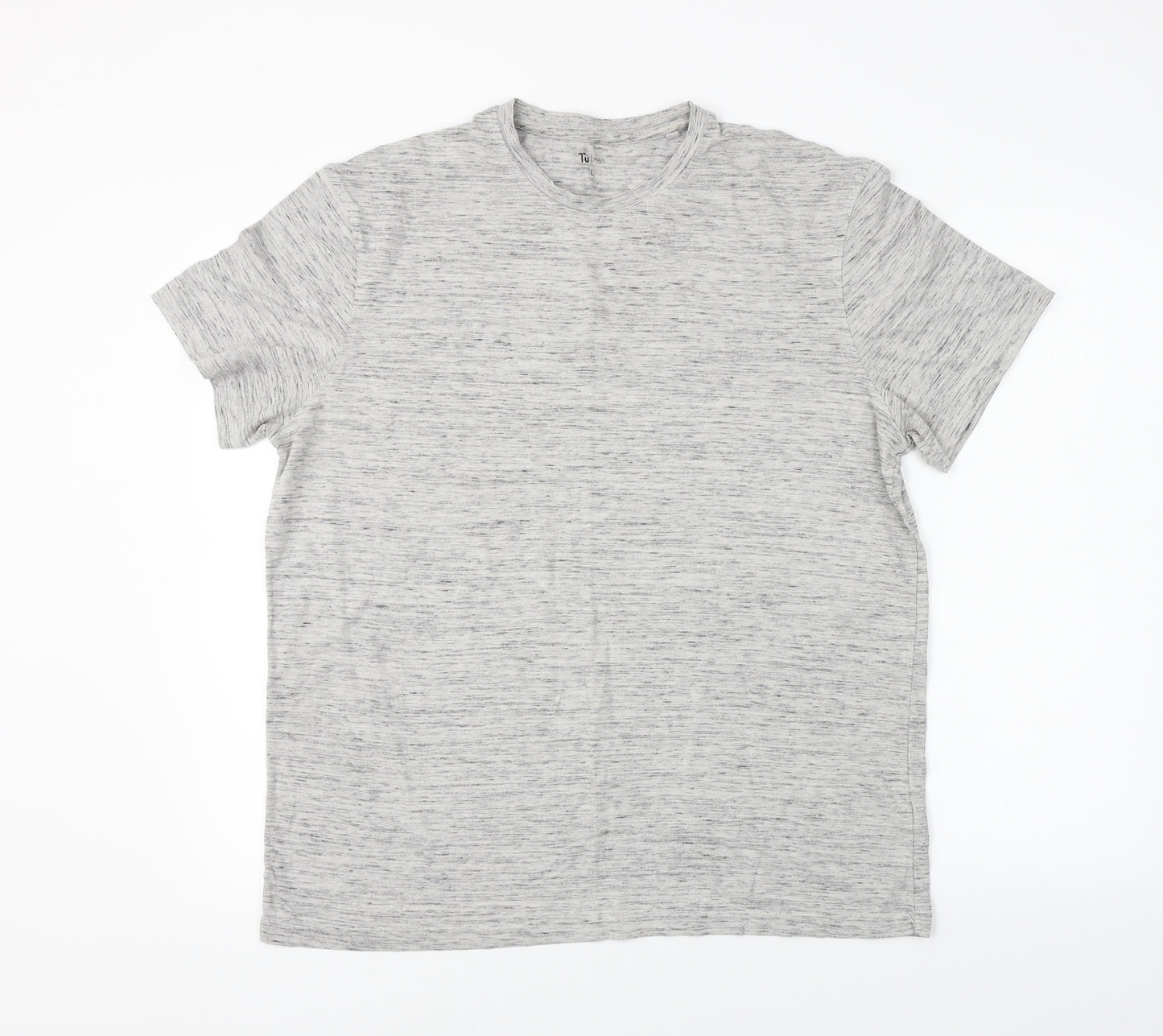 TU Mens Grey    T-Shirt Size L
