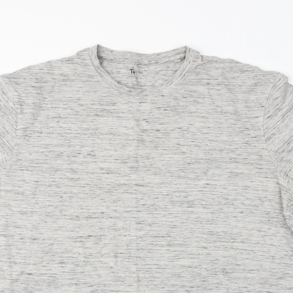 TU Mens Grey    T-Shirt Size L