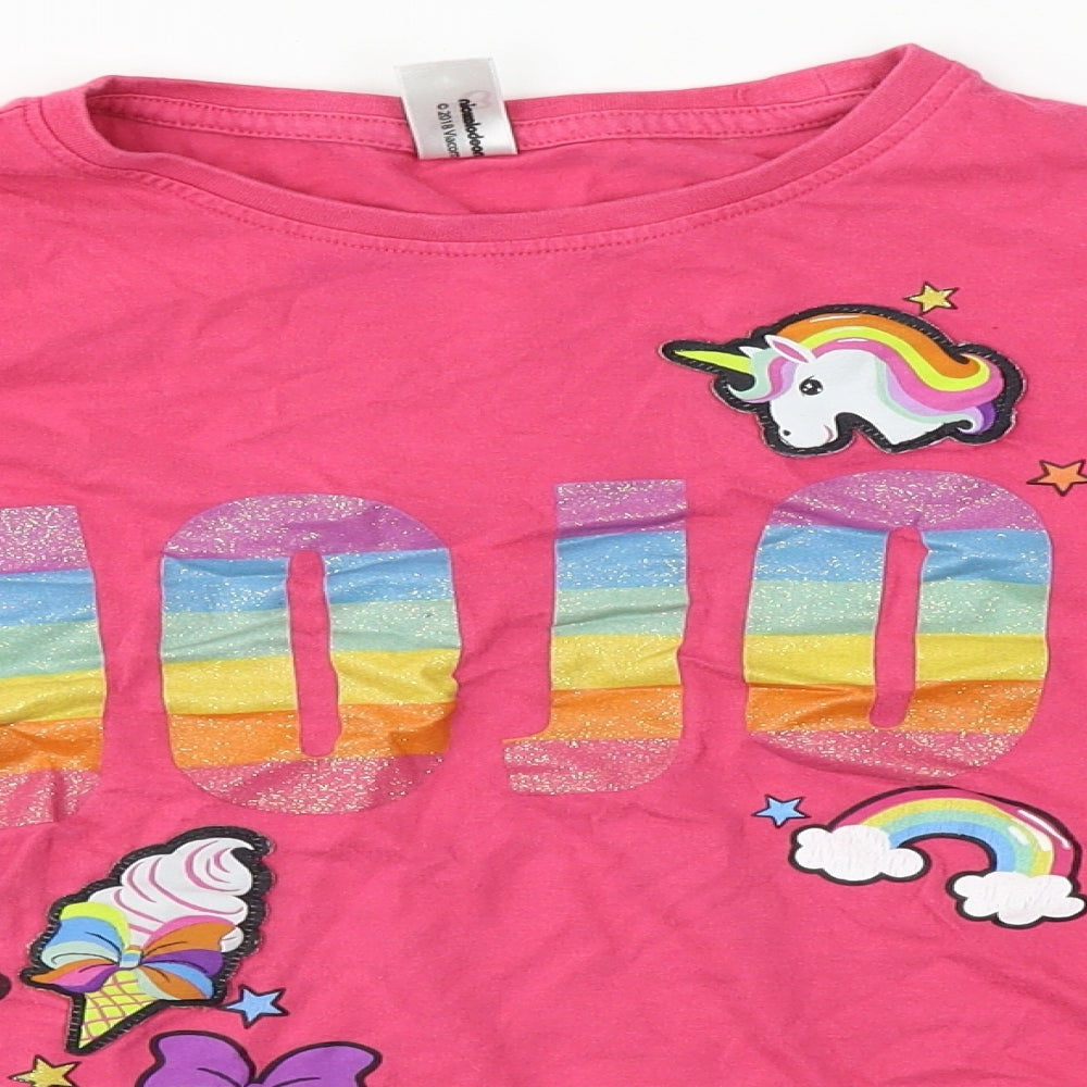 JoJo Maman  Girls Pink   Basic T-Shirt Size 9-10 Years