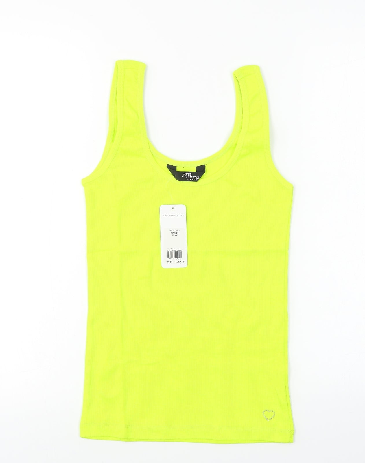 Jane Norman  Womens Yellow   Basic Tank Size 12