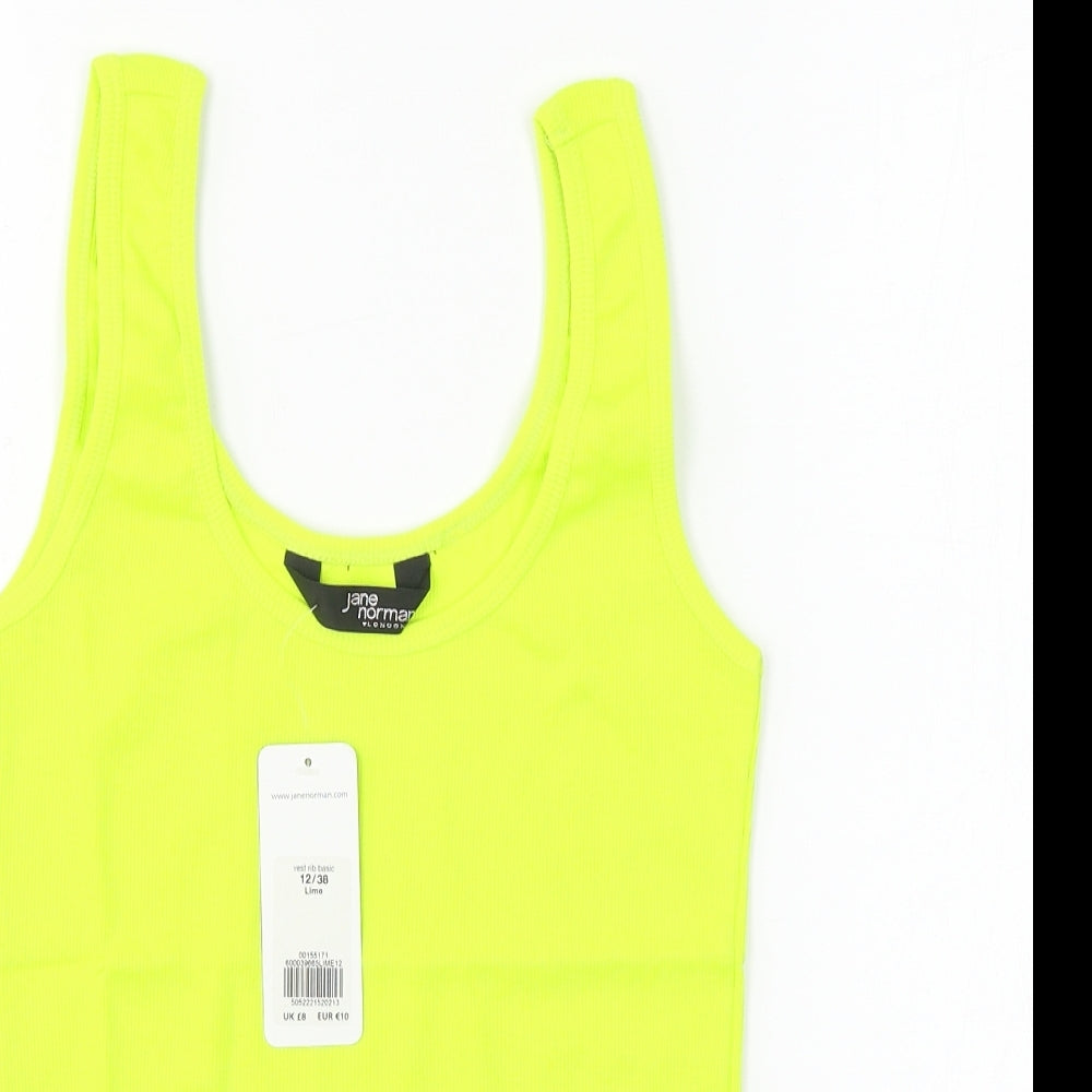 Jane Norman  Womens Yellow   Basic Tank Size 12