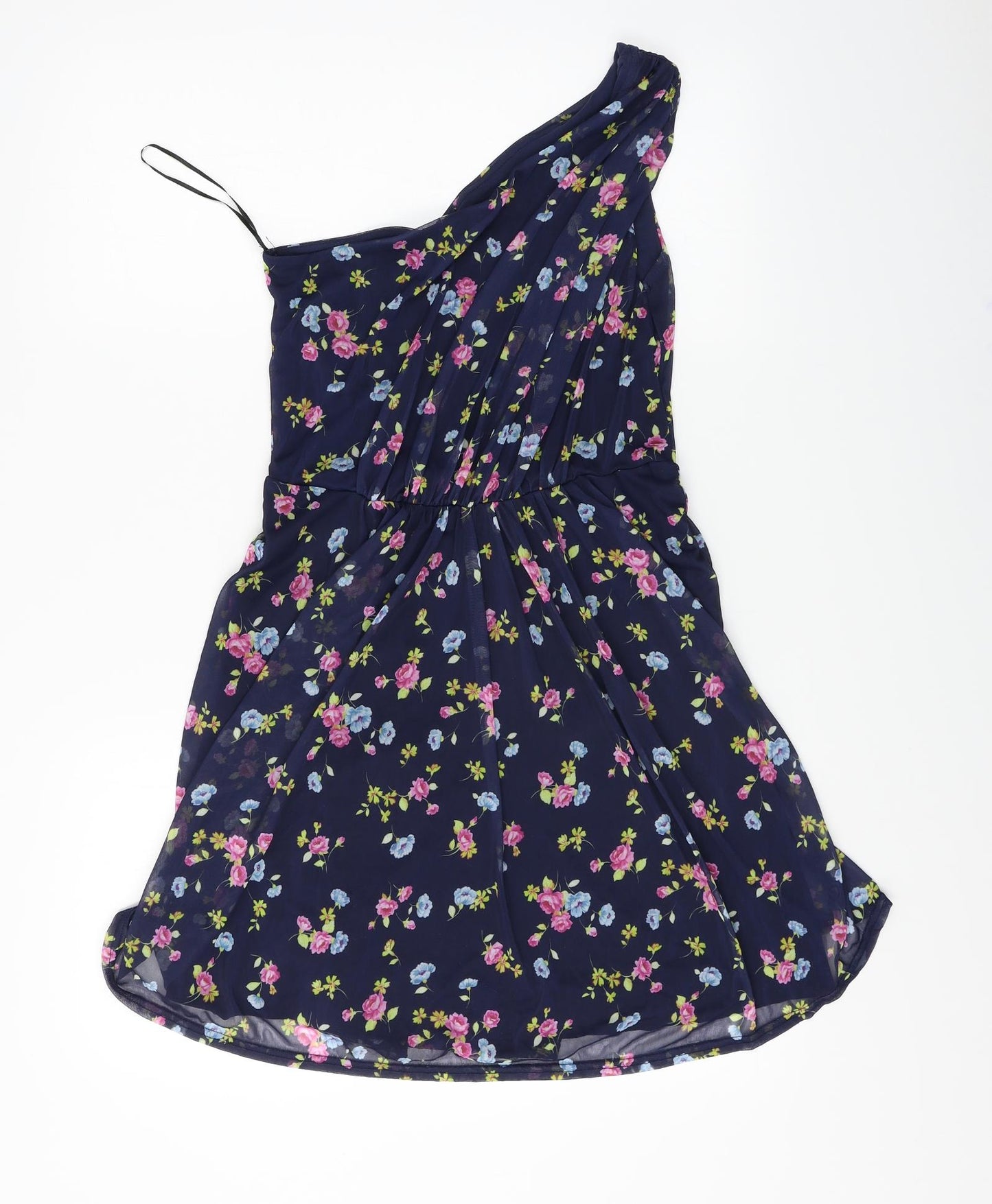 Jane Norman  Womens Blue Floral  A-Line  Size 12