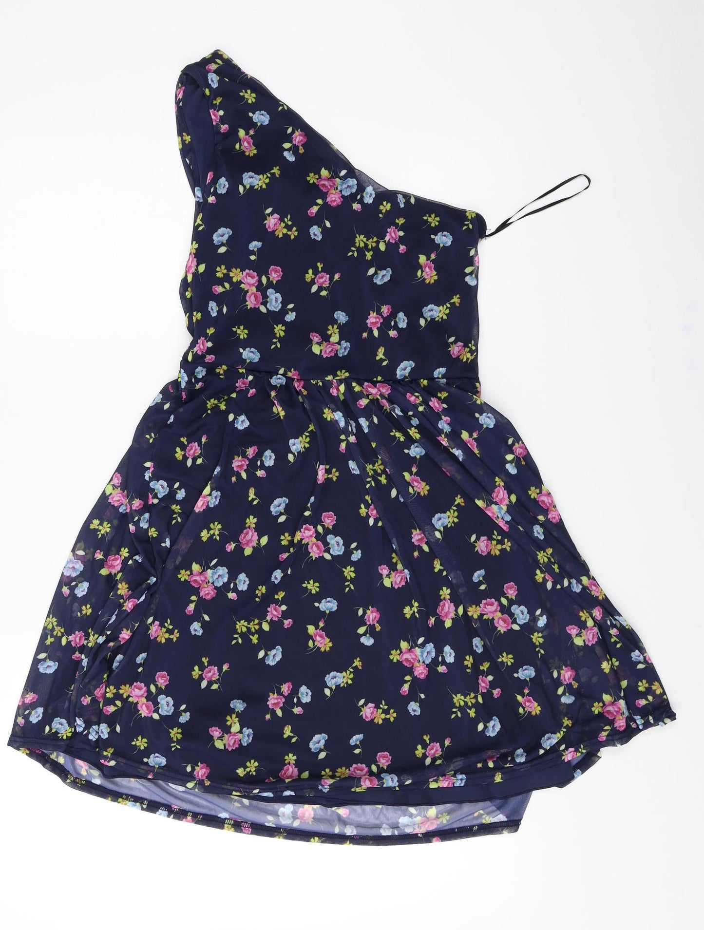 Jane Norman  Womens Blue Floral  A-Line  Size 12