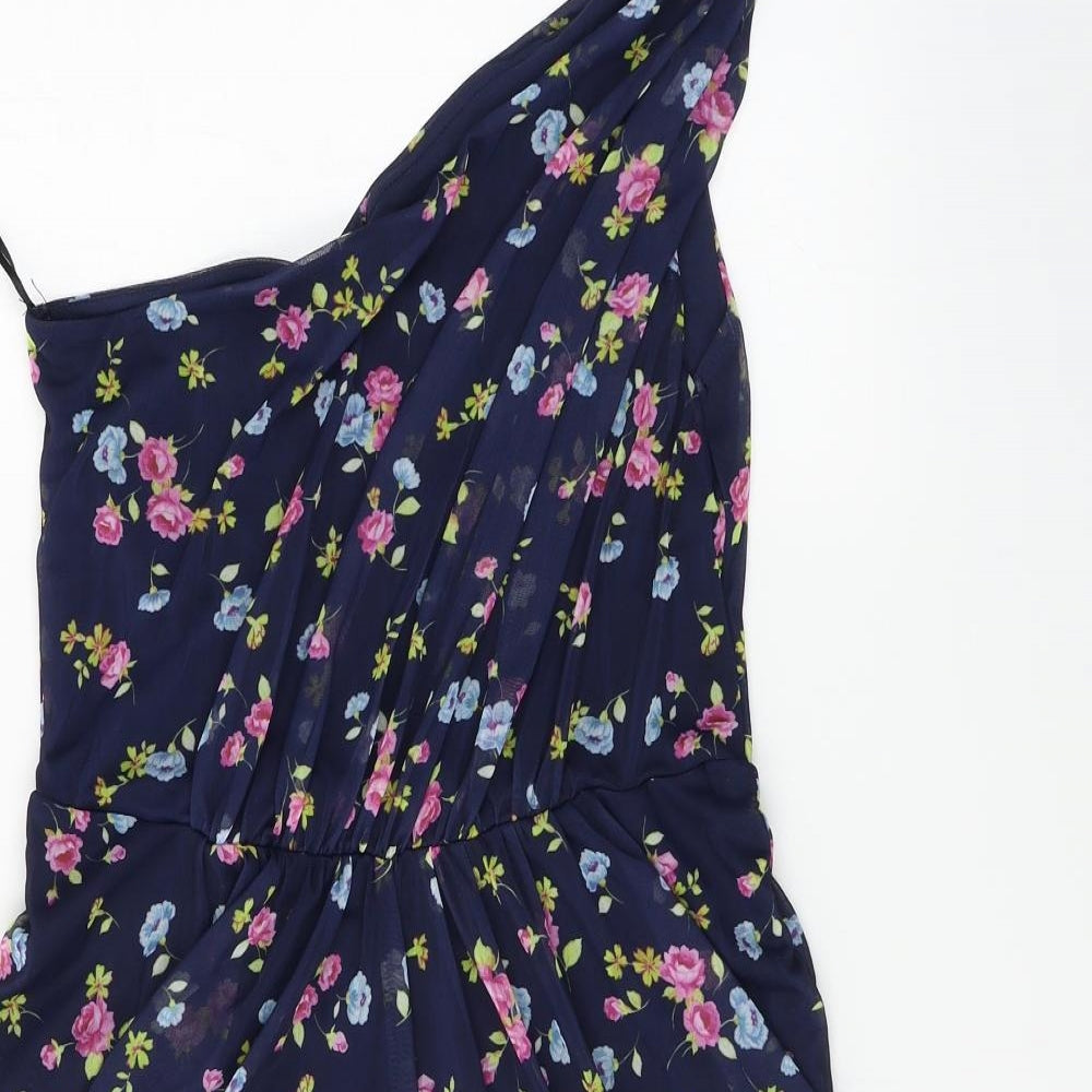 Jane Norman  Womens Blue Floral  A-Line  Size 12