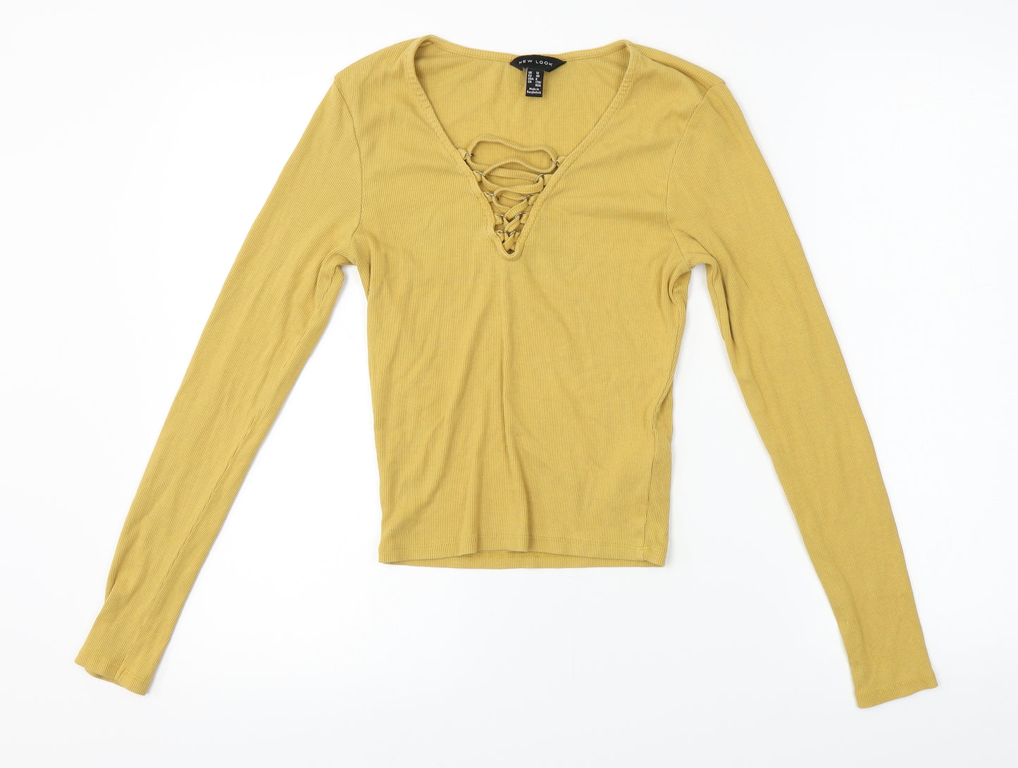 New Look  Womens Yellow   Basic T-Shirt Size 12