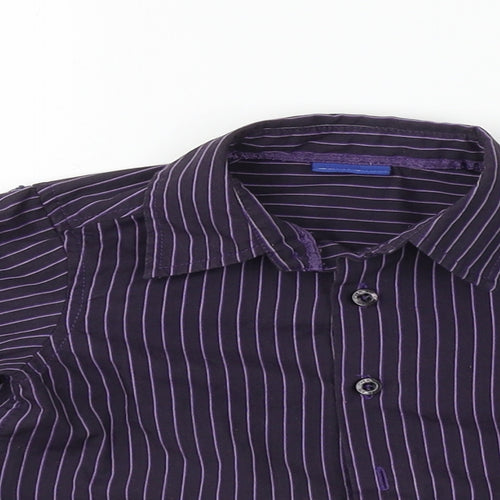 Cherokee  Boys Purple Striped  Basic Dress Shirt Size 12-18 Months