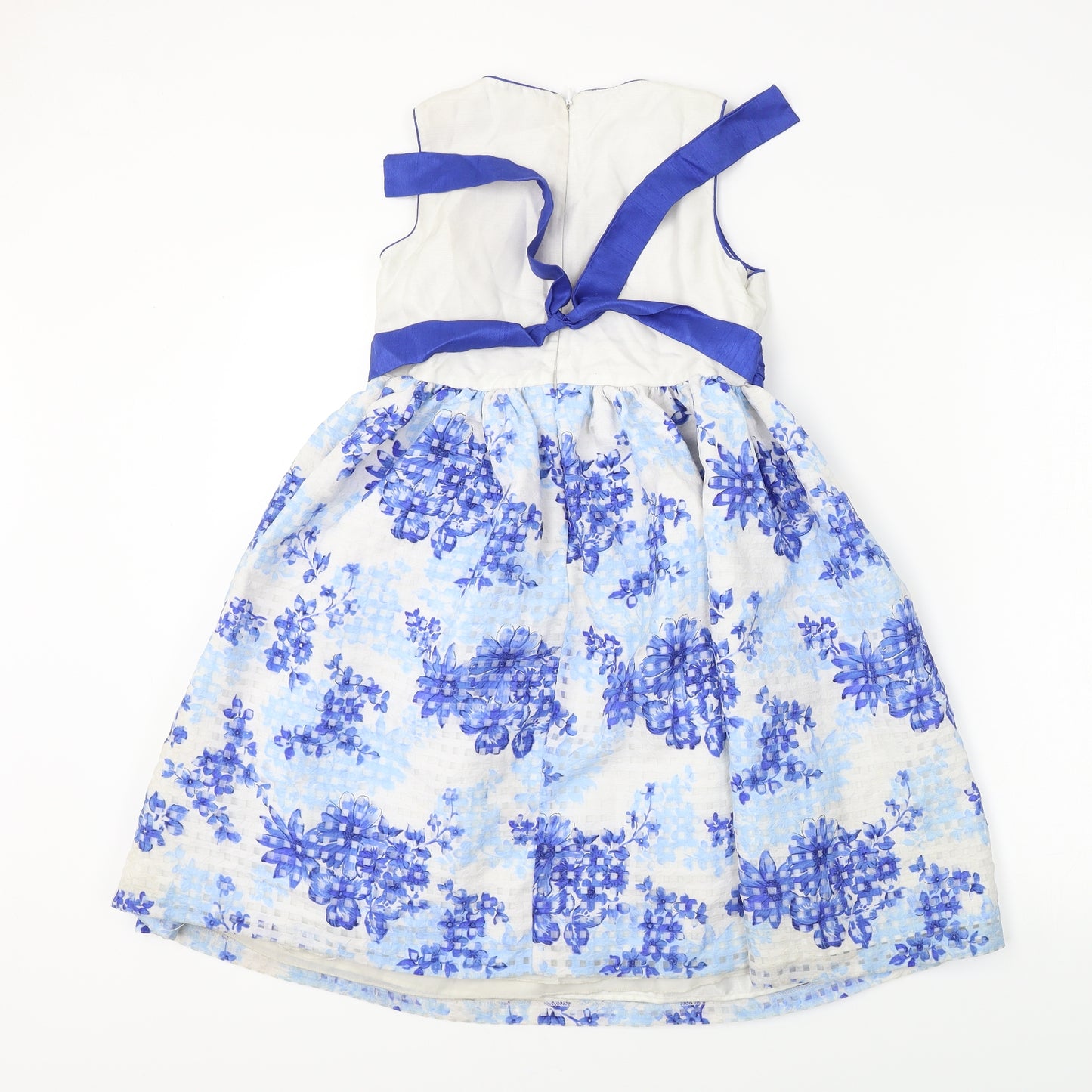 American Princess  Womens White Floral  A-Line  Size 8