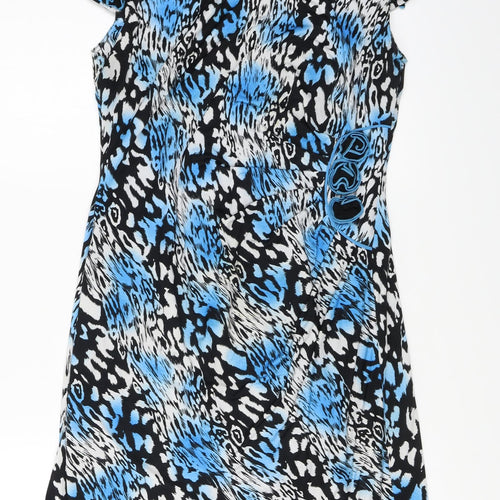 izzet candan Womens Blue Animal Print  A-Line  Size 16