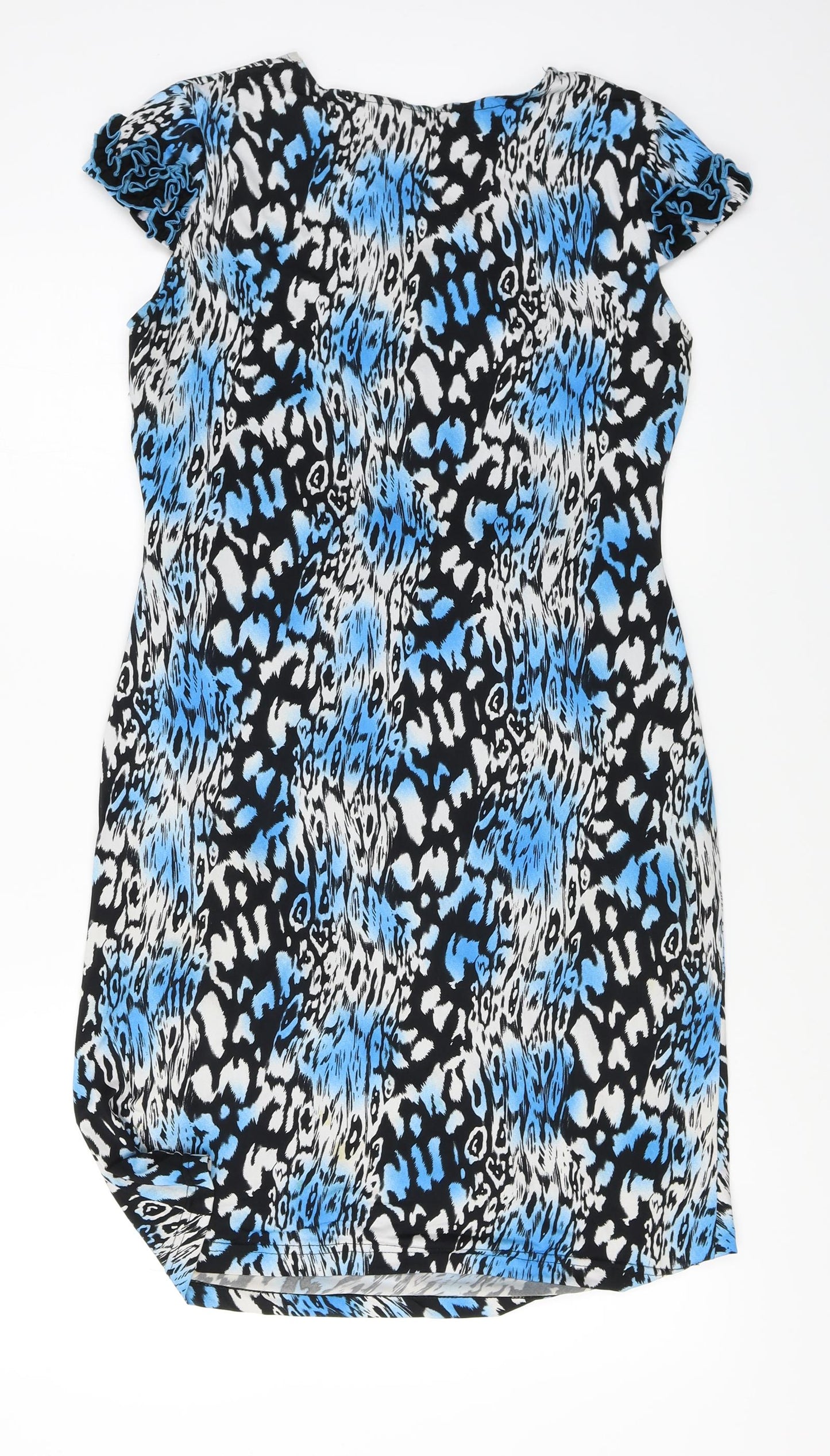 izzet candan Womens Blue Animal Print  A-Line  Size 16