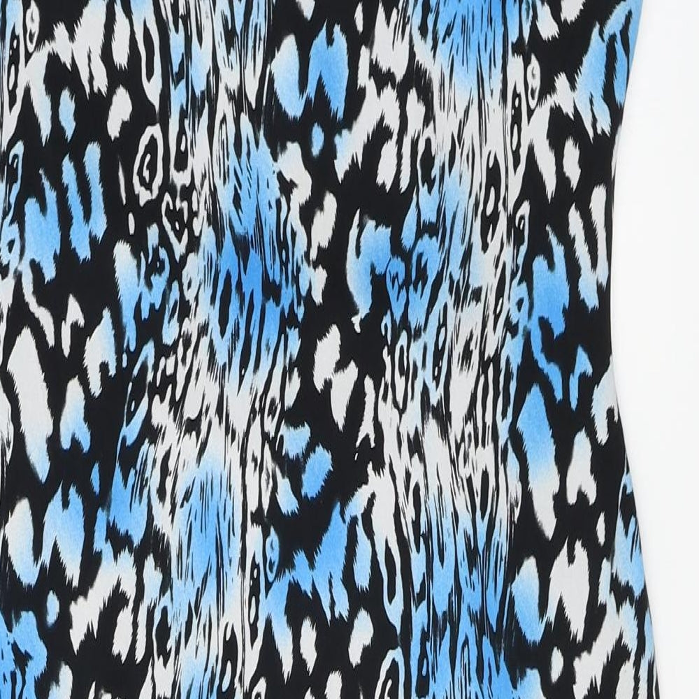 izzet candan Womens Blue Animal Print  A-Line  Size 16