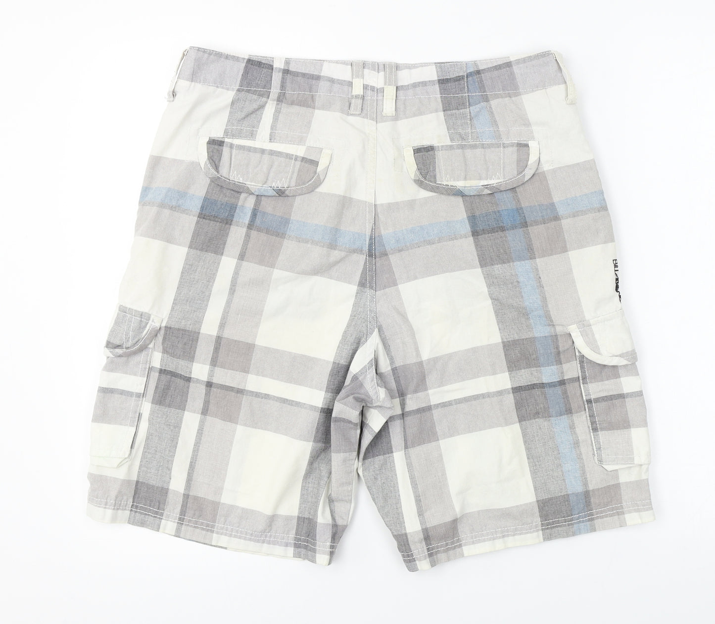 Billabong  Mens White Check  Bermuda Shorts Size 32 in