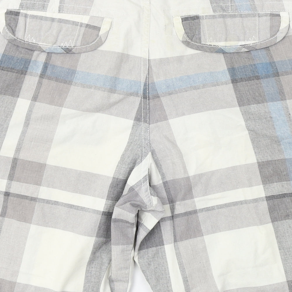Billabong  Mens White Check  Bermuda Shorts Size 32 in