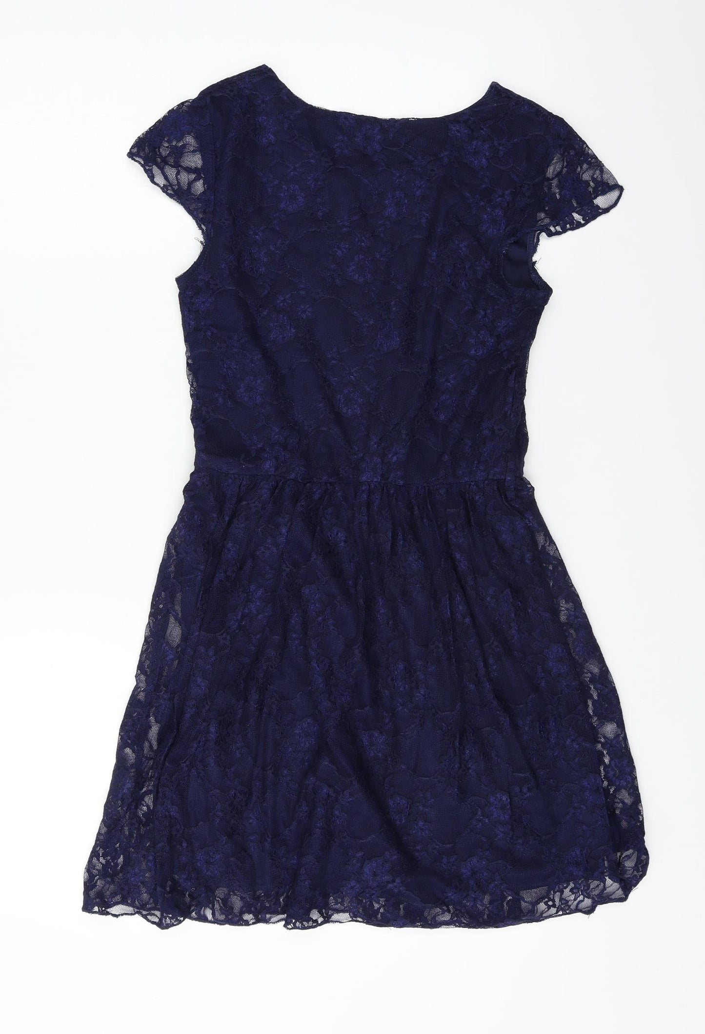 Club L  Womens Black Floral  A-Line  Size L