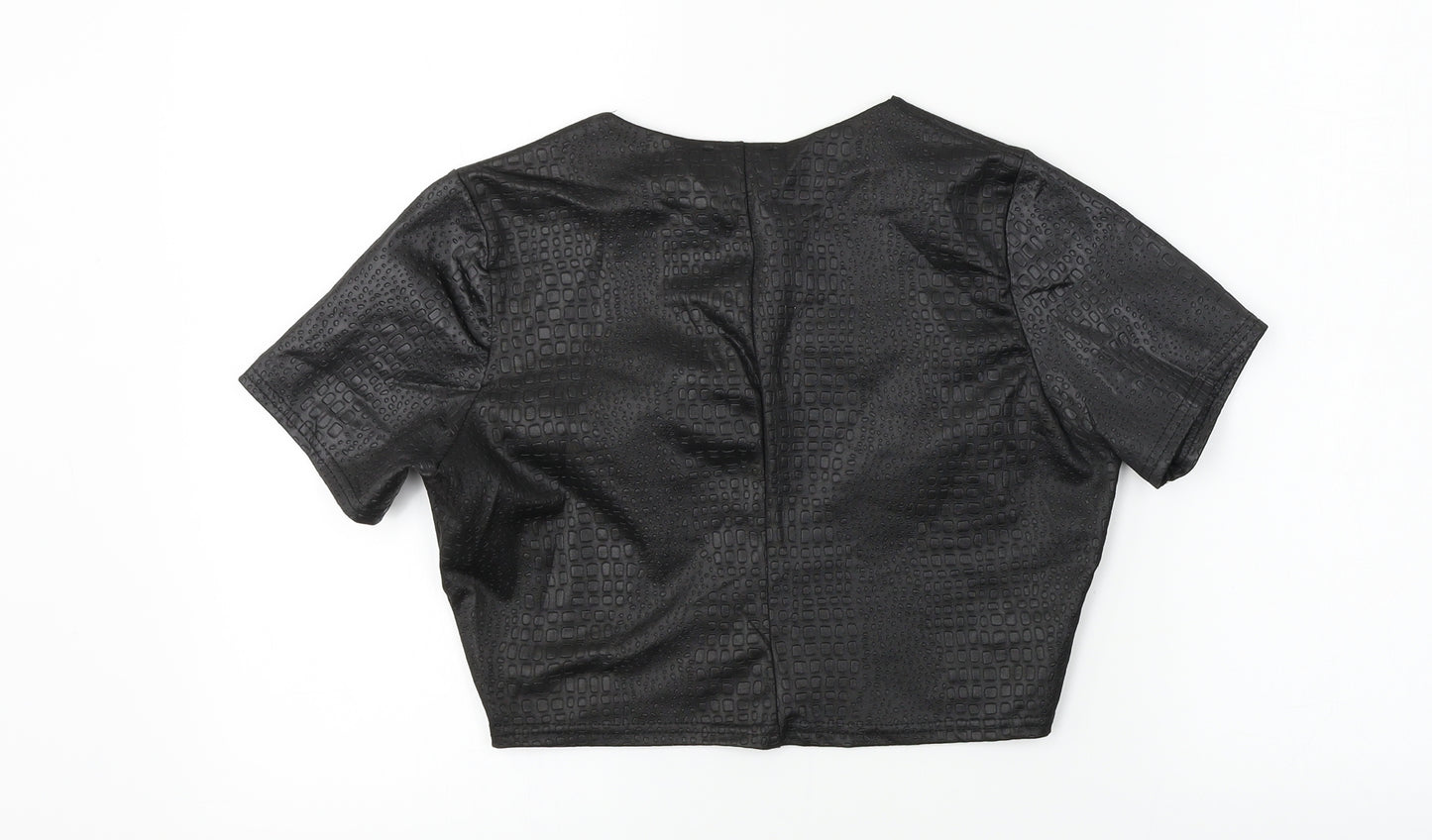 LY Womens Black   Cropped T-Shirt Size 10