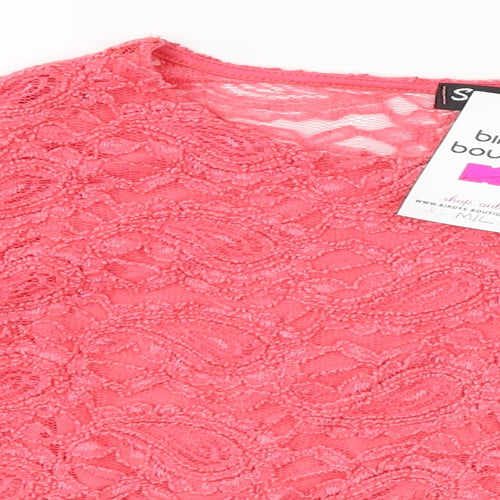 Signature  Womens Pink   Cropped T-Shirt Size M